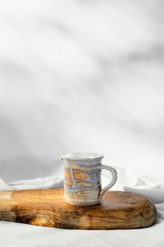 abstract minimal kitchen handmade cup copy space. High resolution photo