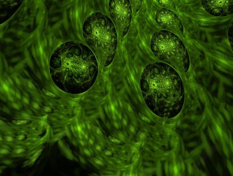 Imaginatory lush fractal texture image abstract background