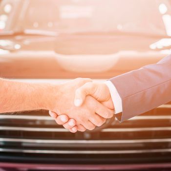 handshake car dealership. High resolution photo