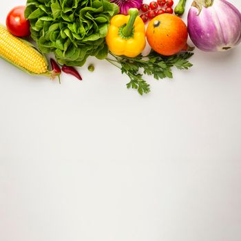 healthy vegetables full vitamins with copy space. High resolution photo
