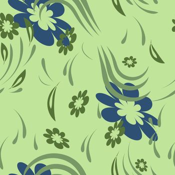 Floral pattern with flowers and leaves   Fantasy flowers       Abstract Floral geometric fantasy