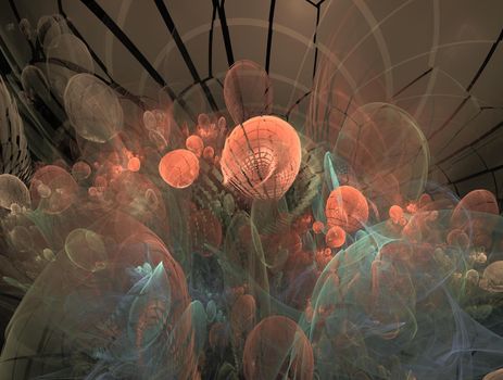 Imaginatory lush fractal texture image abstract background