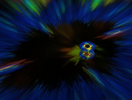Imaginatory lush fractal texture image abstract background