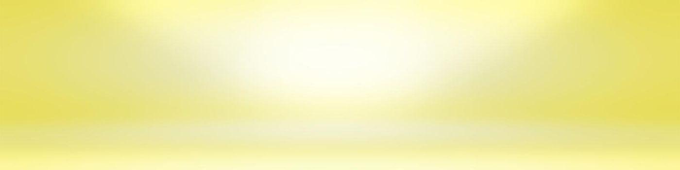 Abstract solid of shining yellow gradient studio wall room background