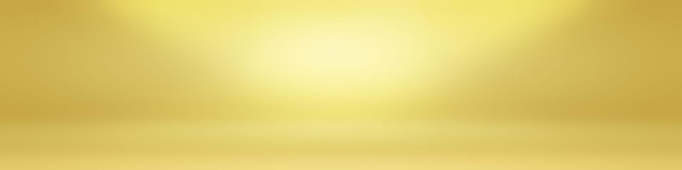 Abstract Luxury Gold yellow gradient studio wall, well use as background,layout,banner and product presentation