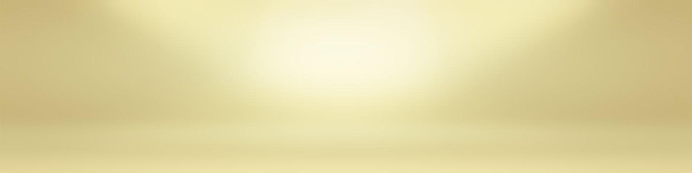 Abstract solid of shining yellow gradient studio wall room background