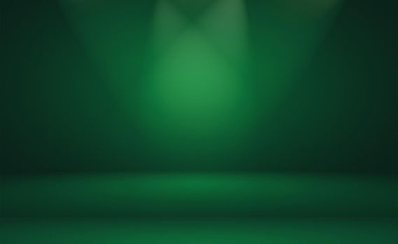 Luxury plain Green gradient abstract studio background empty room with space for your text and picture.