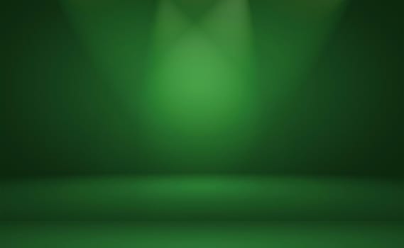 Luxury plain Green gradient abstract studio background empty room with space for your text and picture.