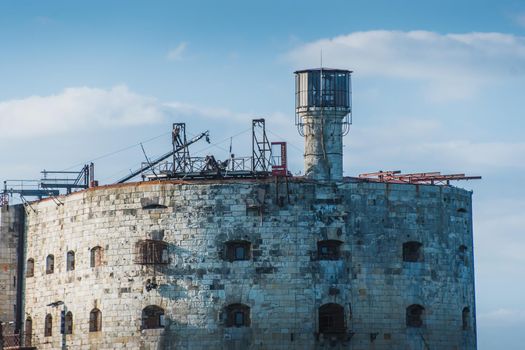 Fort Boyard at the mouth of the Charente in France