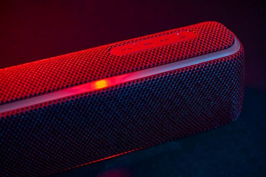 Portable bluetooth speaker at night