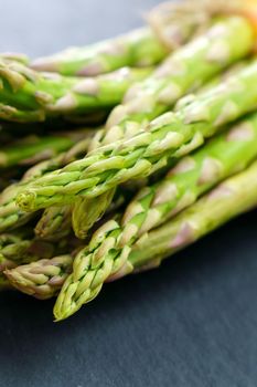 Garden asparagus is a perennial flowering plant of the genus Asparagus. Selective focus