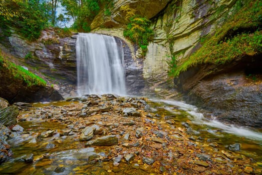 Looking Glass Falls in Pisgah National Forest near Brevard, NC.