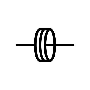 gym vector thin line icon