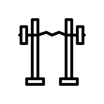 barbell vector thin line icon