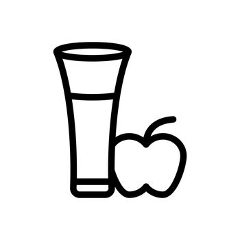 juice vector thin line icon
