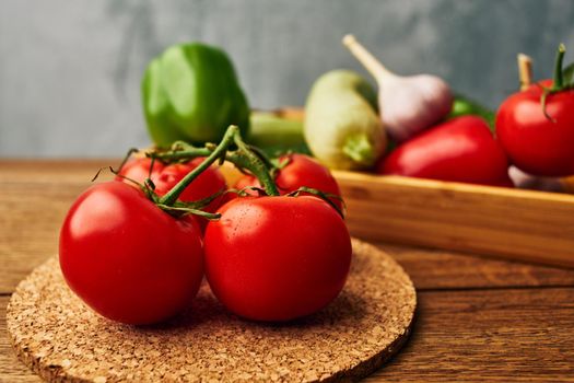 vegetables vitamins organic food kitchen farm products view from above. High quality photo