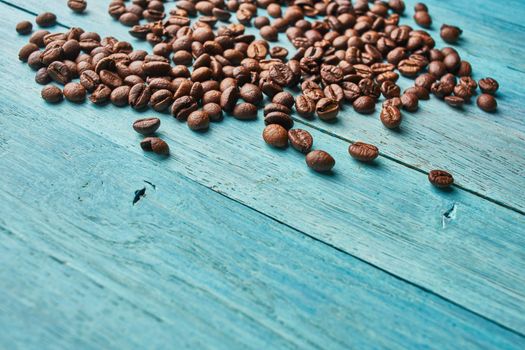 coffee beans Hot drink spilled grains photograph of the object. High quality photo