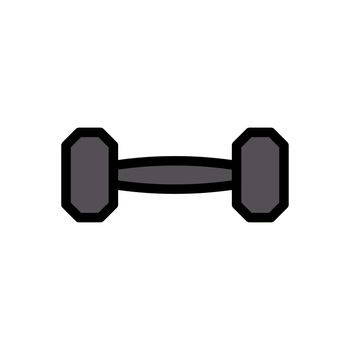 dumbbell vector colour line icon