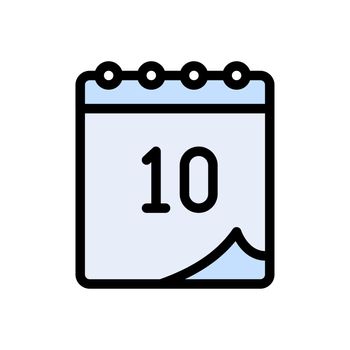 calendar vector colour line icon