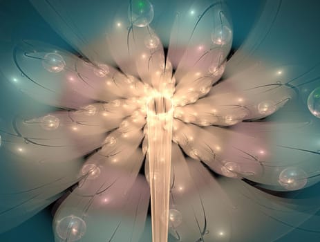 Imaginatory lush fractal texture image abstract background