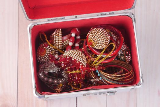 jewelry, pendant and chain on table