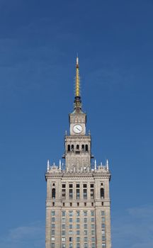 Detail of the Palace of Culture and Science - Warsaw the Capital of Poland.