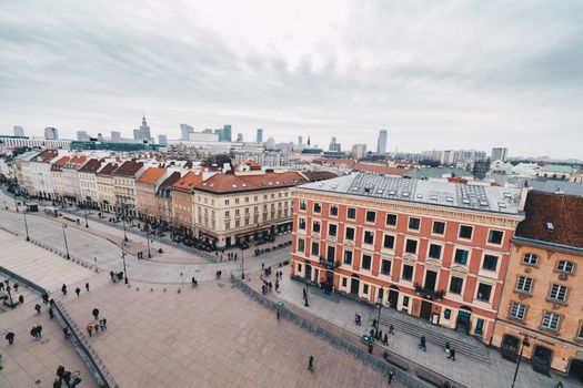 WARSAW, POLAND - March 2018 View of Warsaw City Center.