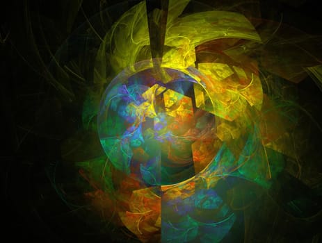 Imaginatory lush fractal texture image abstract background