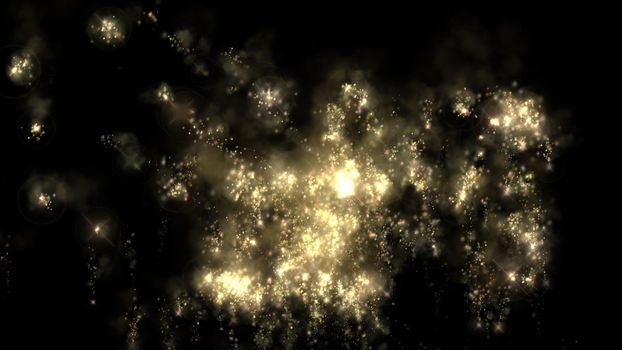 3d illustration - Particle Abstract glitter Cosmic Flares