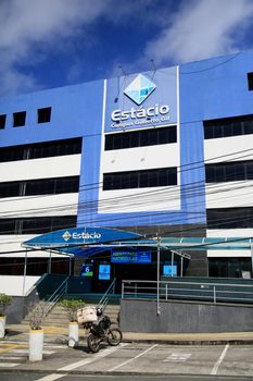 salvador, bahia, brazil - july 20, 2021: facade of the Estacio University - FIB - in the Stiep neighborhood in the city of Salvador.