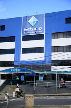 salvador, bahia, brazil - july 20, 2021: facade of the Estacio University - FIB - in the Stiep neighborhood in the city of Salvador.