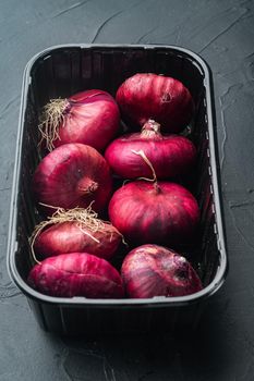 Purple Onion, on black background