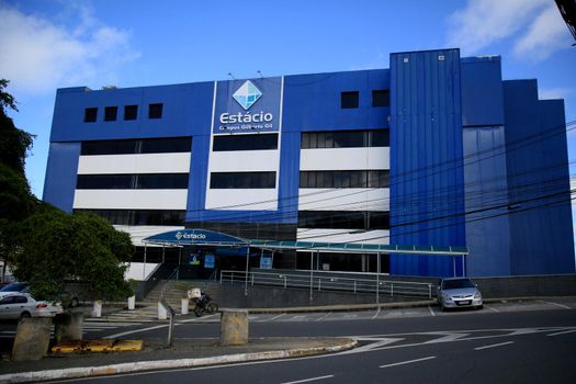 salvador, bahia, brazil - july 20, 2021: facade of the Estacio University - FIB - in the Stiep neighborhood in the city of Salvador.