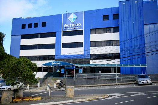 salvador, bahia, brazil - july 20, 2021: facade of the Estacio University - FIB - in the Stiep neighborhood in the city of Salvador.