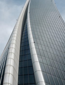 details of modern building - The tower in City Life business & residential district - Milan Italy