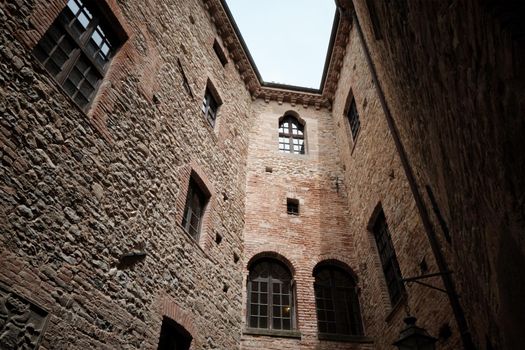 View of the old (Zavattarello) Medieval castle in small village in the hilly area of (Oltrepo Pavese), between Lombardy