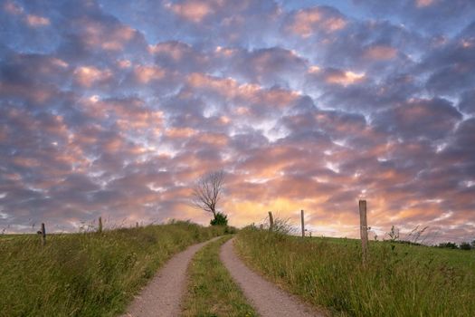 Long distance hiking trail Bergischer Panoramasteig, Bergisches Land, Germany