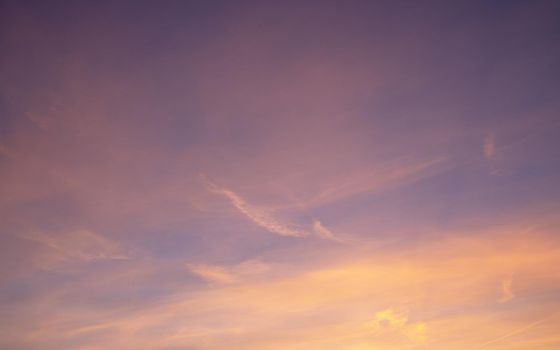 Morning sky with pastel-colored clouds