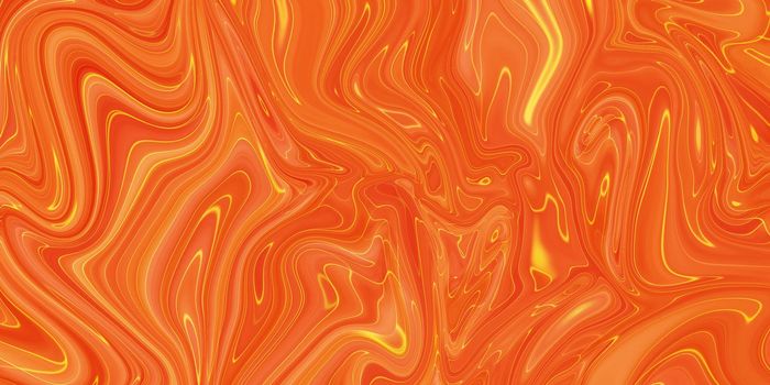 Abstract orange paint background. Acrylic texture with marble pattern.