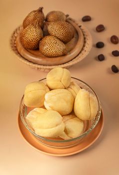 close up fresh salacca zalacca or Salak fruits