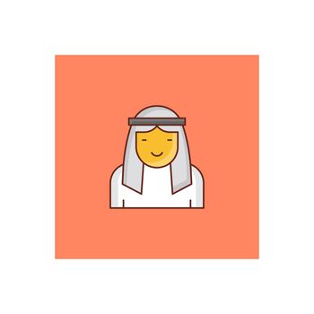 Arabic vector flat color icon