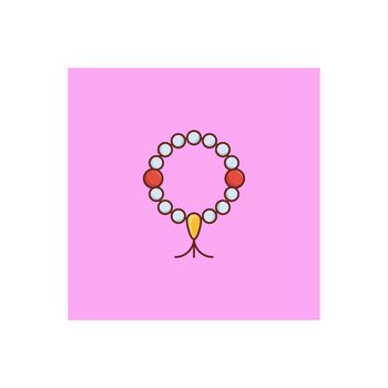 beads vector flat color icon