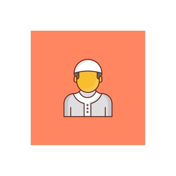 Muslim vector flat color icon