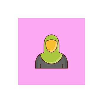 women vector flat color icon
