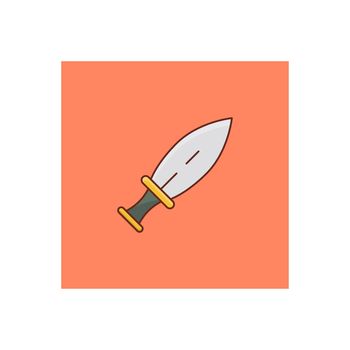 knife vector flat color icon