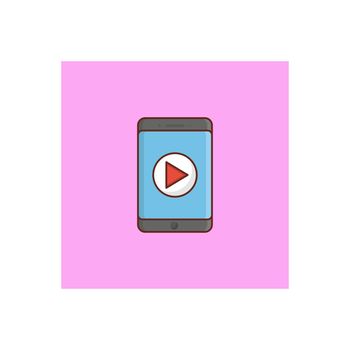 video Vector illustration on a transparent background. Premium quality symbols. Vector Line Flat color icon for concept and graphic design.