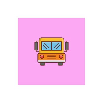 bus Vector illustration on a transparent background. Premium quality symbols. Vector Line Flat color icon for concept and graphic design.