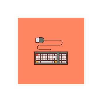 keyboard Vector illustration on a transparent background. Premium quality symbols. Vector Line Flat color icon for concept and graphic design.