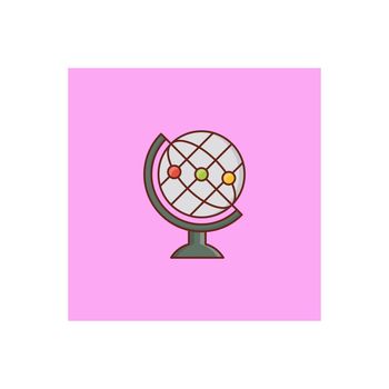 globe Vector illustration on a transparent background. Premium quality symbols. Vector Line Flat color icon for concept and graphic design.