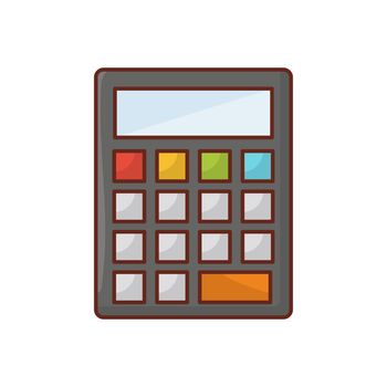 calculation Vector illustration on a transparent background. Premium quality symbols. Vector Line Flat color icon for concept and graphic design.